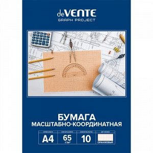 Бумага миллиметровая А4 10л в папке Оранжевая сетка VENTE 2113202