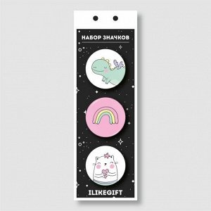 Набор значков Rainbow Cat and Dragon 16170