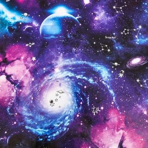 Бумага упаковочная 50х70см глянцевая Космос 3413614