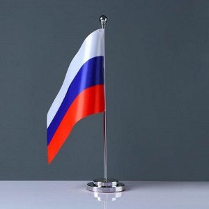 Флаг России настольный Конференция 15х22см высота штока 33см 5122442