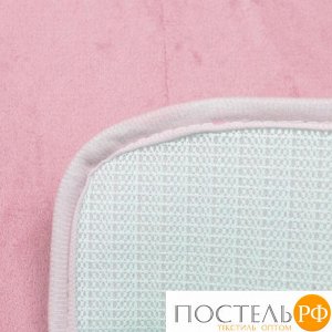 Набор ковриков для ванной и туалета 2 шт, цвет розовый