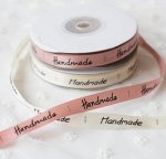 Рулон атласной ленты &quot;Handmade&quot; шириной 1 см