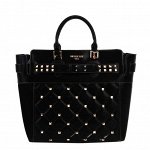 STUDDED QUILTED TOTE BAG