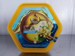 Мёд натуральный «Липовый с кусочком сота» ПЭТ банка &quot;сота&quot; 500 г 2021