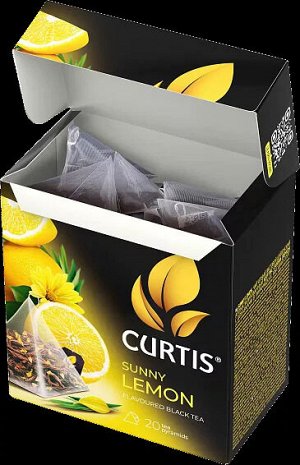 Чай Curtis Sunny Lemon 1.7*20пак (1/12) пирамид. черный с лимоном 100667/102209