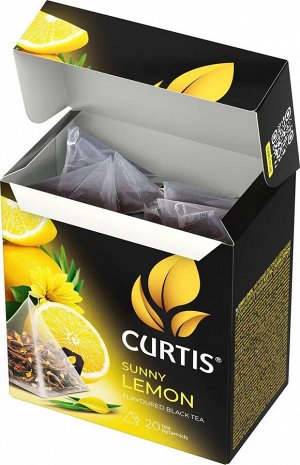 Чай Curtis Sunny Lemon 1.7*20пак (1/12) пирамид. черный с лимоном 100667/102209