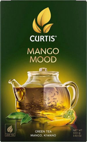 Чай Curtis Mango Mood 100г (1/14) зеленый аром. лист. 102589