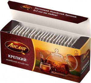 Чай Лисма 2*25пак (1/18) Крепкий черный 102189