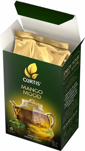 Чай Curtis Mango Mood 100г (1/14) зеленый аром. лист. 102589