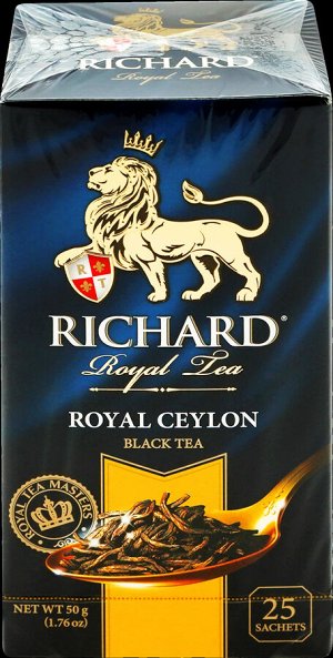 Чай Richard Royal Ceylon 2*25пак (1/12) черный 610600/102178