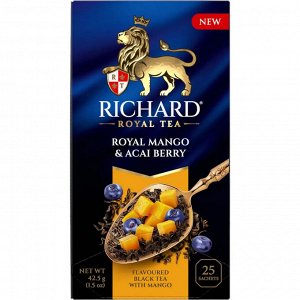 Чай Richard Royal Mango &amp; Acai berry 1,5*25 пак (1/12) сашет 102658
