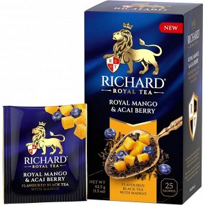 Чай Richard Royal Mango &amp; Acai berry 1,5*25 пак (1/12) сашет 102658