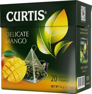 Чай Curtis Delicate Mango 1.8*20пак (1/12) пирамид. зеленый с манго 100665/102211