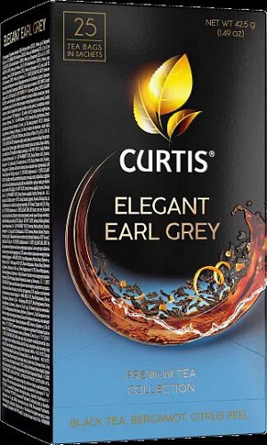 Чай Curtis Elegant Earl Grey 1.7*25пак (1/12) черный с бергамотом и цедрой цитрусовых 101011/102200