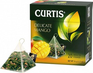 Чай Curtis Delicate Mango 1.8*20пак (1/12) пирамид. зеленый с манго 100665/102211