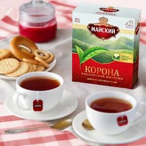 Чай Майский 2*100пак (1/6) Корона Российской Империи черн. 100698/113159/102222