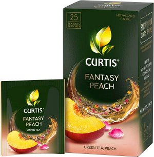 Чай Curtis Fantasy Peach 1.5*25пак (1/12) зеленый сашет 101662/102217