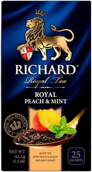 Чай Richard Royal Peach & Mint 1,7*25 пак (1/12) сашет 101617/102238