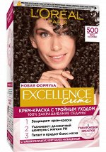Loreal Paris Стойкая крем-краска для волос &quot;Excellence&quot;, оттенок 5.00, Светло-каштановый