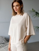 Футболка из легкого футера с эффектом меланж