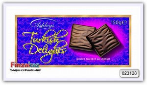 Шоколадные плиточки Ashley's - Turkish Delight Thins 150 гр