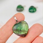 Кулон &quot;Сердце&quot; из Флюорита