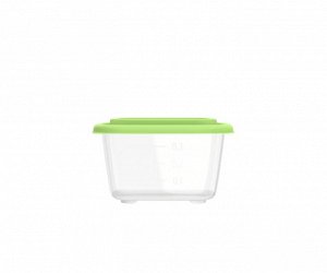 Новый бренд Контейнер для СВЧ и заморозки продуктов 0,45 л (цветная крышка) «Гурман» (128×95×75мм)