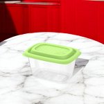 Контейнер для СВЧ и заморозки продуктов 0,45 л (цветная крышка) «Гурман» (128×95×75мм)