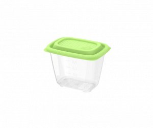 Контейнер для СВЧ и заморозки продуктов 0,56 л (цветная крышка) «Гурман» (128×95×98мм)