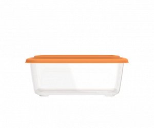 Новый бренд Контейнер для СВЧ и заморозки продуктов 1,1 л (цветная крышка) «Гурман» (194×131×75мм)