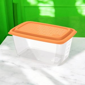 Контейнер для СВЧ и заморозки продуктов 1,5 л (цветная крышка) «Гурман» (194×131×98мм)