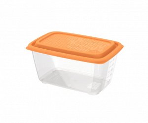 Контейнер для СВЧ и заморозки продуктов 1,5 л (цветная крышка) «Гурман» (194×131×98мм)