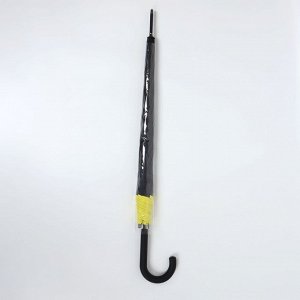 Зонт - трость полуавтоматический «Кант», эпонж, 8 спиц, R=51/60 см, D = 102 см, чёрный
