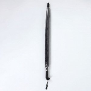 Зонт - трость полуавтоматический «Однотонный», 16 спиц, R=48/55 см, D = 96 см, чёрный
