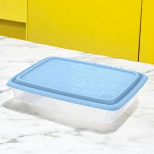 Контейнер для СВЧ и заморозки продуктов 1,8 л (цветная крышка) «Гурман» (266×198×52мм)