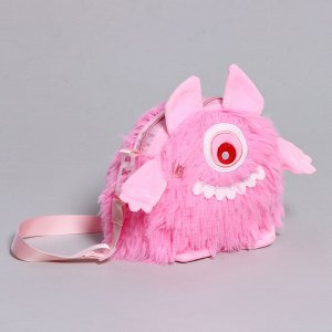 Сумка детская «Монстрик», 18 см, розовая
