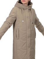 1133 DK. BEIGE Пальто зимнее облегченное женское (холлофайбер 150 гр.) размер 46