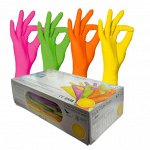 Перчатки  Чистый Нитриловые радуга Tutti frutti MediOK
