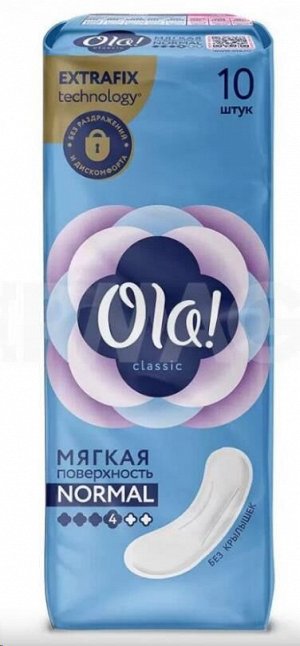 OLA Classic Normal прокладки гигиенические 10шт / 40шт / 3707 / 632174,193621,036