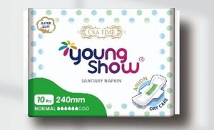Young Show USA time прокладки гигиенические (10шт) антибакт. дневн.с анион.чипом 24см м/уп 1 уп. / 48шт / 6324 / 263248