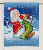 Полотенце кухонное вафельное &quot;Новогодняя музыка&quot; 2 50*63