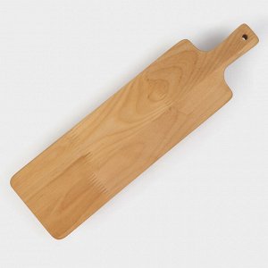 Доска деревянная сервировочная с ручкой Adelica, на ножках, 38x10x6 см, берёза