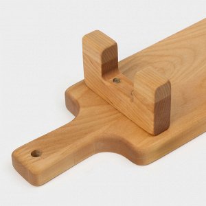 Доска деревянная сервировочная с ручкой Adelica, на ножках, 38x10x6 см, берёза