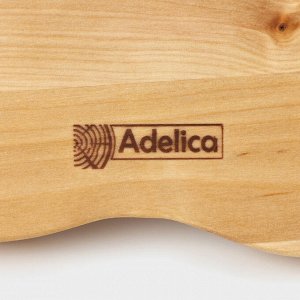 Менажница деревянная Adelica, 3 секции, с ручкой, 22x1,8 см, массив берёзы