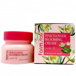 FarmStay PINK FLOWER Blooming Cream WATER LILY Крем для лица "Водяная лилия", 100г