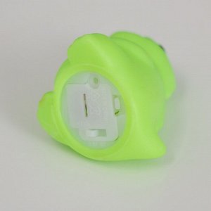 Фигурка светящаяся RISALUX «Крокодильчик», LED-ночник, 2 Вт, 3xLR44, зелёный, пластик, 4x4x4 см