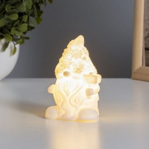 Фигурка светящаяся RISALUX «Гном», LED-ночник, 2 Вт, LR44, белый, 4.5x5.5x9 см