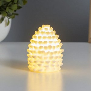 Фигурка светящаяся RISALUX «Шишка», LED-ночник, LR44, 2 Вт, белый 5.5x5.5x7 см