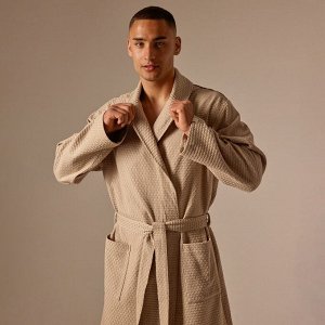 Халат вафельный мужской S HOME: Waffle "Саббиа", 100% хлопок, 320 г/м2