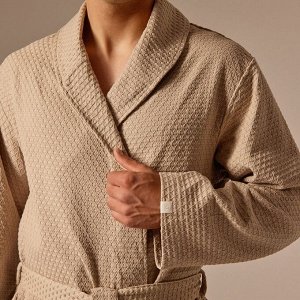 Халат вафельный мужской S HOME: Waffle "Саббиа", 100% хлопок, 320 г/м2